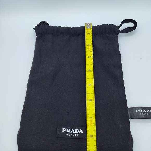 PRADA Beauty Reversible Drawstring Pouch • Black/Mint • 8x5" Cosmetic Bag NWOT - Picture 6 of 6
